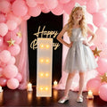 3FT/36 Inch Marquee Light up letters with Warm Lights,White Marquee letter A-Z for Birthday Party Large Mosaic Frame Letter Cardboard Pre-Cut Foam Board Sign Diy Decorations Anniversary (I)