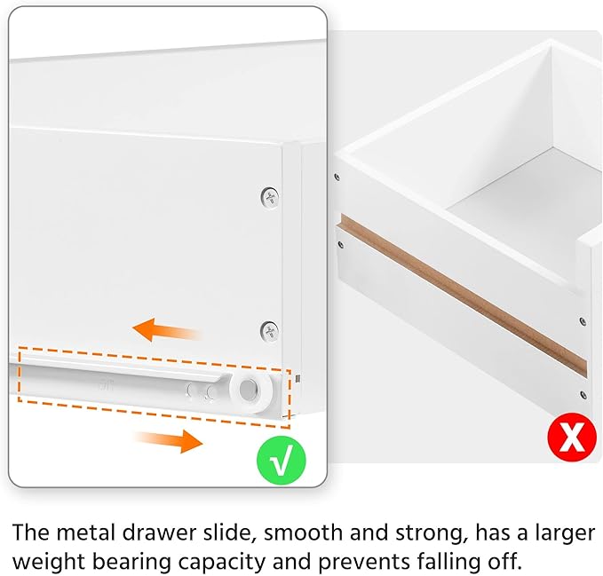 Yaheetech Bathroom Floor Cabinet, Kitchen Freestanding Storage Organizer, Large Side Cabinet with Doors, Drawer & Adjustable Shelves for Living Room, Entryway, 12" D x 29.5" W x 31.5" H, White