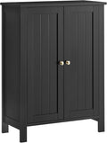 VASAGLE Floor Storage Cabinet, Freestanding Storage Unit with 2 Adjustable Shelves, for Bathroom Living Room Dining Kitchen, 11.8 x 23.6 x 31.5 Inches, Ink Black UBCB060B01