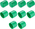 uxcell 10pcs Rubber End Caps 37mm(1 7/16") ID Vinyl Round End Cap Cover Screw Thread Protectors Dark Green