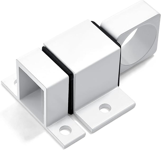 4 Packs Spring Door Lock, White Self-Closing Gate Latch with Aluminum Alloy, Security Latch for Windows, Cabinets & Gates