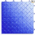 Big Floors RaceDeck CircleTrac, Interlocking Non-Slip Garage Flooring Tile, Durable, Modular, Heavy-Duty Copolymer, Easy Install (Royal Blue, 12 Pack of 12 x 12" Tiles)