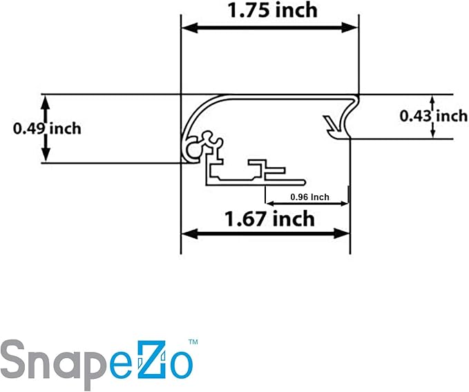 SnapeZo Poster Frame 30x40 Inches, WIDE Black 1.7 Inch Aluminum, Front-Loading Snap Frame, Wall Mounting, Wide Series