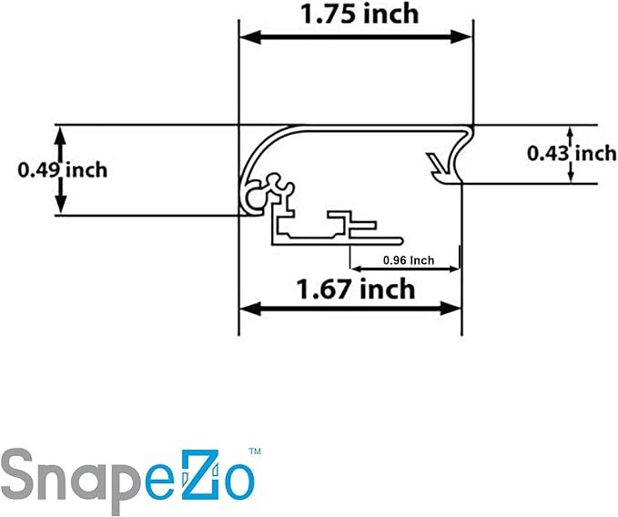 SnapeZo Movie Poster Frame 27x40 Inches, Black 1.7 Inch Aluminum Profile, Front-Loading Snap Frame, Wall Mounting, Wide Series for One Sheet Movie Posters