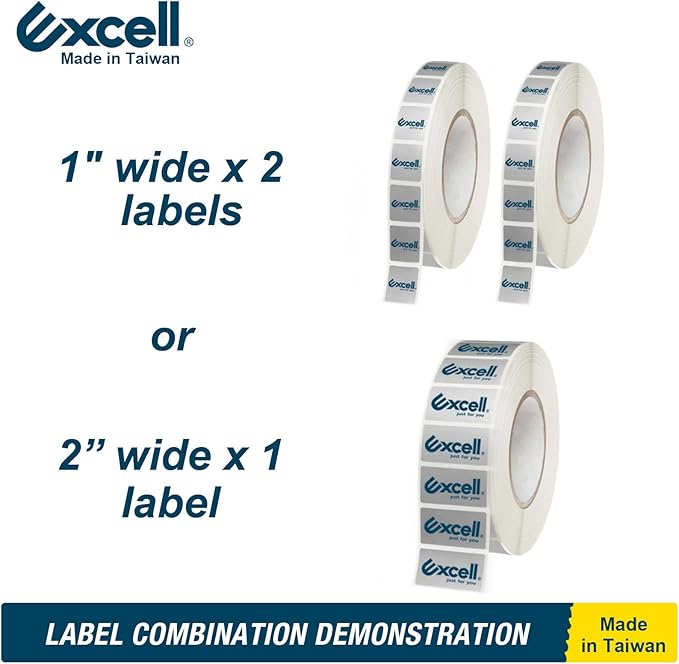 Excell LD-222 Manual Label Dispenser (2" Wide, 3" Core): Works with 2" or 1" Wide Labels. Easy Peel-Off Design. Includes C-clamp for mounting on desks or workstations. Efficient and Versatile.
