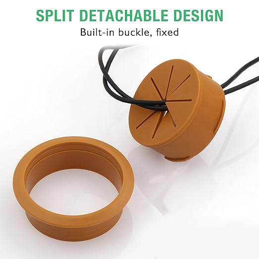 5 Pcs Desk Grommet 2" / 50 mm, Desk Hole Cover for Cables White, Cable Grommet ABS Plastic, Desk Hole Grommet for Home & Office Pc, Detachable Cable Cord Organizer