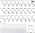 Super Brightness 4000K Natural Light Dimmable Brightness 25W 2000lm White H Type LED Track Lighting Kit System with 26 FT Track Rails, Ceiling Spotlight Fixture with Installation Package