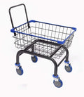 Heavy Duty Laundry and Grocery 1.8 Bushel Cart With U-Handle (Blue)