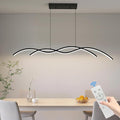 Modern Ceiling Chandelier Light, Acrylic Anti-Flicker Pendant Lamp with Remote Control Dimmable 3 Color Mode (Warm & Cool & Neutral Light) & Brightness Ceiling Lamp for Kitchen