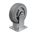 6'' × 2'' Caster Wheel, Heavy Duty Industrial Caster, Rubber Wheels with Roller Bearing, Load 900lbs per Casters for Cart Dolly Toolbox Trolley (1 Rigid)