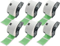 BETCKEY - White Food Labels Replacement for Brother DK-1220 (1.5 in x 1.8 in), Compatible with Brother QL Label Printers [6 Rolls/3720 Labels, Green]