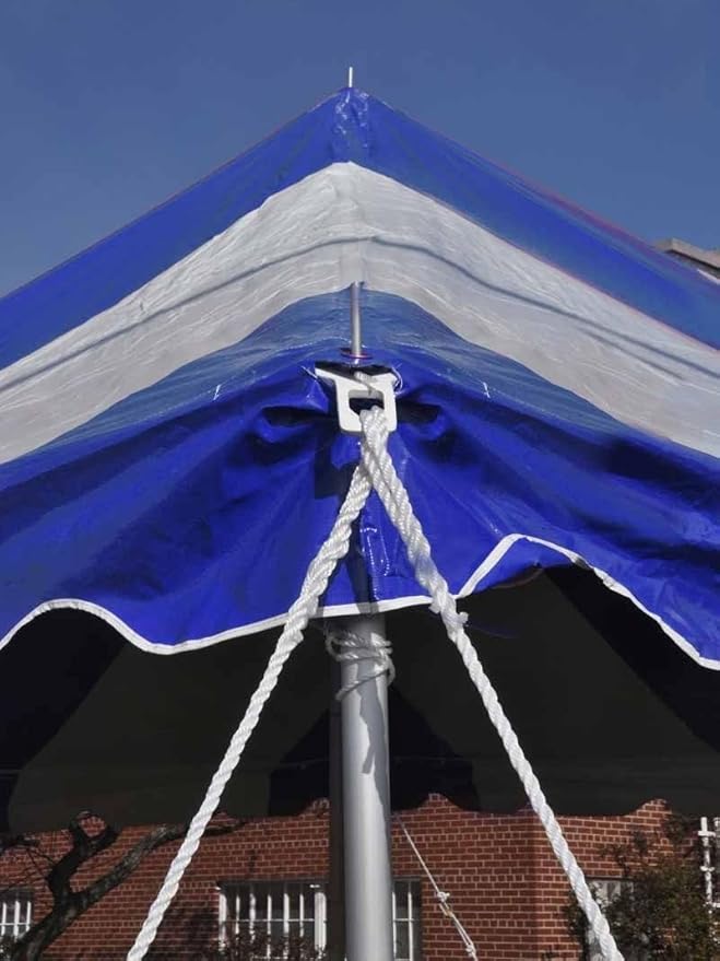 TentandTable 20' x 30' Premium Canopy Tent, Blue/White, Outdoor Pole Tent, 60-120 Person Capacity for Parties, Weddings, Events, Commercial and Residential Use, Large Heavy Duty Vinyl Canopy Tents