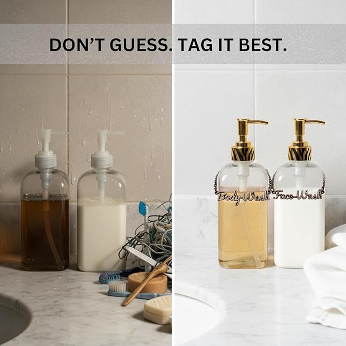 Face Wash Body Wash Label Tags Rust Resistant (Face Body Wash Bronze)