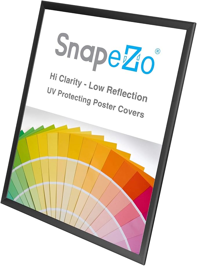 SnapeZo Poster Frame 36x48, Black, 1.25 Inch Aluminum Profile, Front-Loading Snap Frame, Wall Mounting, Professional Series