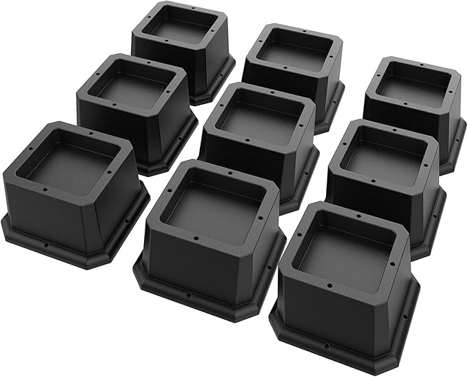Bed Riser/Furniture Lift Bed/Bed risers/Furniture Lifter/Table risers/Frame Risers Create Under Bed Storage Heavy Duty for Furniture Height Adjustment (Black 9 Pack, 2 Inch)