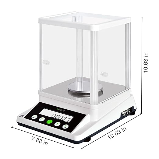 U.S. Solid Digital Analytical Balance 310 g × 0.001 g, High Precision Lab Scale with Front and Rear 2 LCD Screens for Multi-Angle Viewing, Ideal for Laboratory, Research & Education