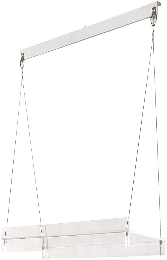 Hanging Acrylic Shelves for Windows (16" Wide, 1 Shelf - 26" Tall)