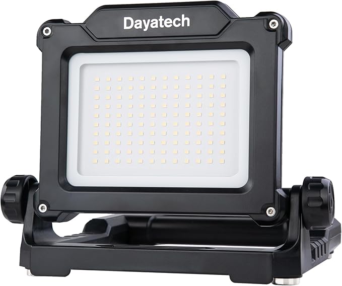 Cordless LED Work Light Compatible with Dewalt and Milwaukee 18-20V Battery, Magnetic Base for Underhood, 4000 LM 25 W Brightness Adjustable, Flicker Free, (Light Only/Charger Not Included)