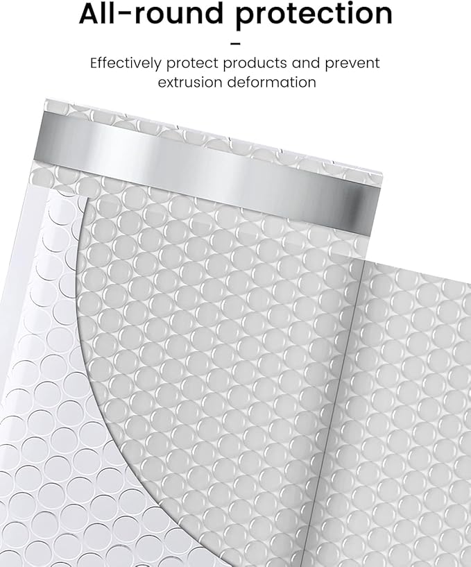 GSSUSA White Bubble Mailers 4x8 Small Padded Envelopes 800 Pack,Strong Adhesion Bubble Mailer Self-Seal Envelopes for Small Business