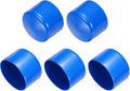 uxcell 5pcs Rubber End Caps 63mm(2.5 Inch) ID Vinyl PVC Round Tube Bolt Cap Cover Screw Thread Protectors Blue