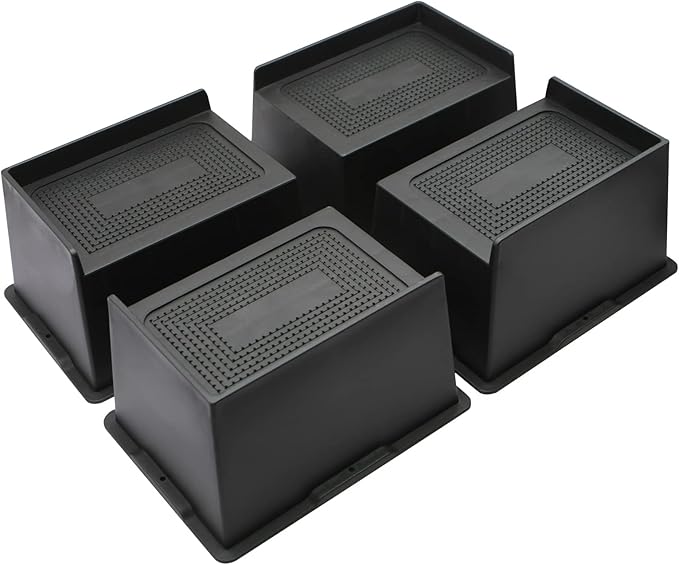Bed Risers 4 Inch Heavy Duty, Oversized Furnitures Risers 4 inch Support 6000 lbs, Bed Table Rising Blocks, Fits for Couch, Sofa, Chair, Furniture Lifts, 4" 4 Pack