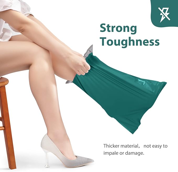Fuxury Large Poly Mailers 19x24" 500 Pcs, Bulk Shipping Bags for Clothing, Strong Adhesive Shipping Envelopes for Small Business Suppliers,Waterproof Mailers Poly Bags Mailing Envelopes Forest Green