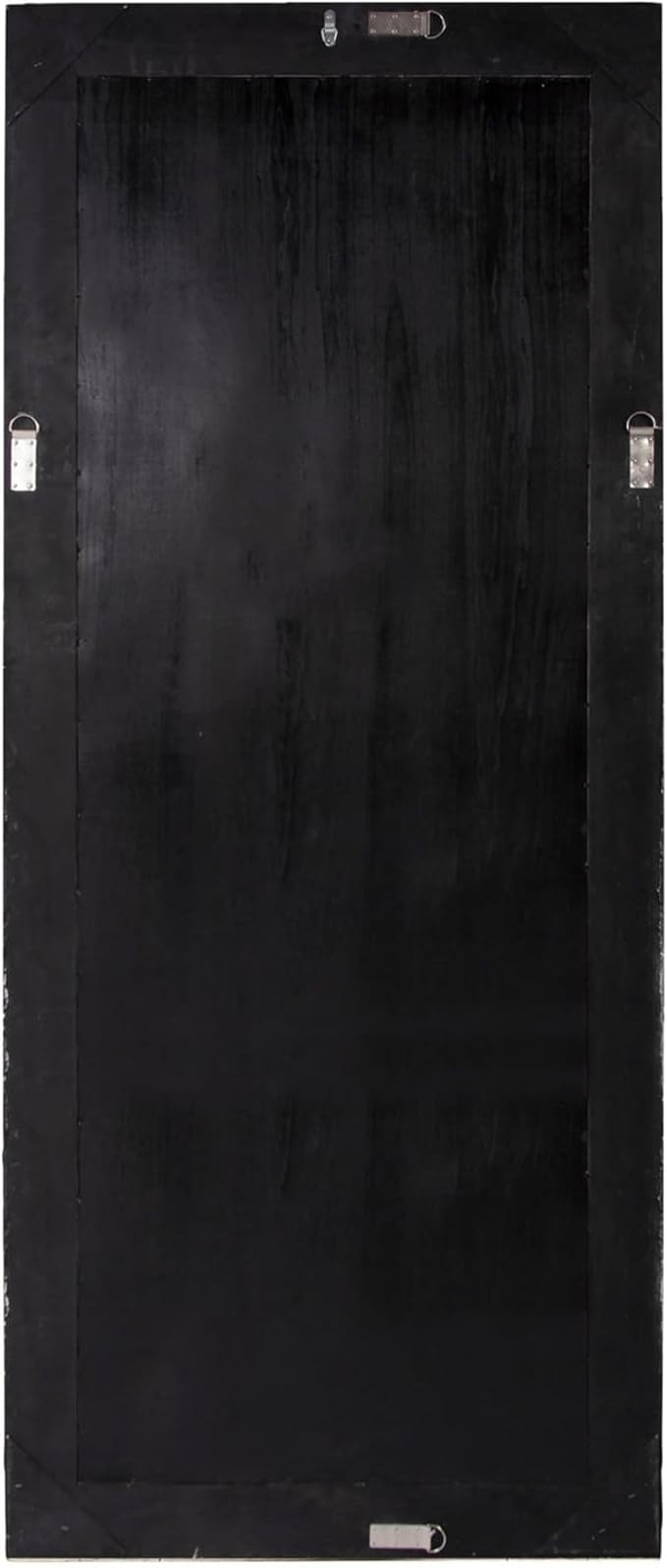 Howard Elliott Bright Silver Leaf Tall Delano Mirror, Large Self Standing Full Length Rectangular Mirror with Stepped Levels, 34 x 82 Inch