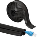MECCANIXITY 10ft Cable Management Sleeve, 3/8 Inch ID Flexible Cord Wires Hider Cover Insulation Snap-fit Protector for Substation, High-Voltage Electrical Networks, Black