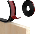 U-Shape Edge Banding, 1 inch x 40ft Edge TPE Self Adhesive Veneer Edging Trim Flexible Edge Protector, Strip for Countertop Cabinets Table Restoration Shelves, Black