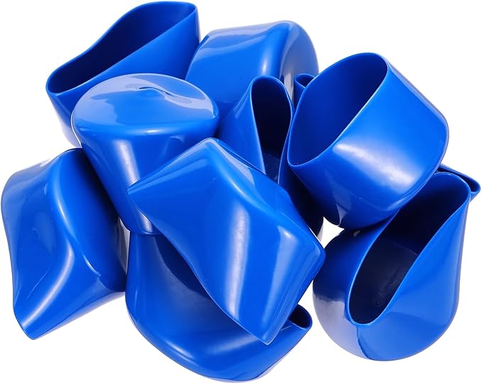 uxcell 10pcs Rubber End Caps 65mm(2.6 Inch) ID Vinyl Round End Cap Cover Screw Thread Protector Blue