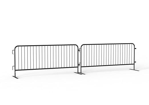 Angry Bull Barricades Barricade in a Box - Heavy Duty Interlocking Steel Barricade, 8.5 Ft. (Hot Dipped Galvanized, Flat Feet)