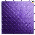 Big Floors RaceDeck CircleTrac, Interlocking Non-Slip Garage Flooring Tile, Durable, Modular, Heavy-Duty Copolymer, Easy Install (Purple, 12 Pack of 12 x 12" Tiles)