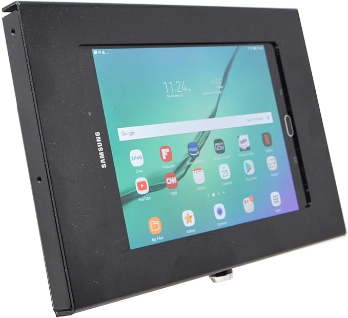 TABcare Locking Anti-Theft Metal Case for Samsung Galaxy TAB 8" 8.4" Tablet for Kiosk, POS, Store, Show Display, Time Clock (TAB A 8.0 2015 SM-T350, Black)