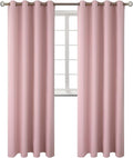 BGment Room Darkening Curtains 108 Inches Long - Grommet Thermal Insulated Drapes Window Treatment Curtains for Bedroom, 2 Panels, 52 x 108 Inch, Baby Pink