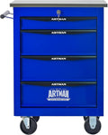 4-Drawer Heavy-Duty Rolling Tool Chest with Wheels & Steel Roof, Lockable Tool Chest Storage Cabinet for Garage, Workshop, Warehouse, and Repair Shop