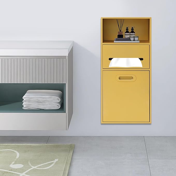 Stainless Steel Shower Niche for Trash Can Stainless Recessed Storage Cabinet Gold 26 * 11.8 No Tile Needed Wall Niche Recessed Toilet Paper Holder for Kitchen Living Room Bedroom Hotel