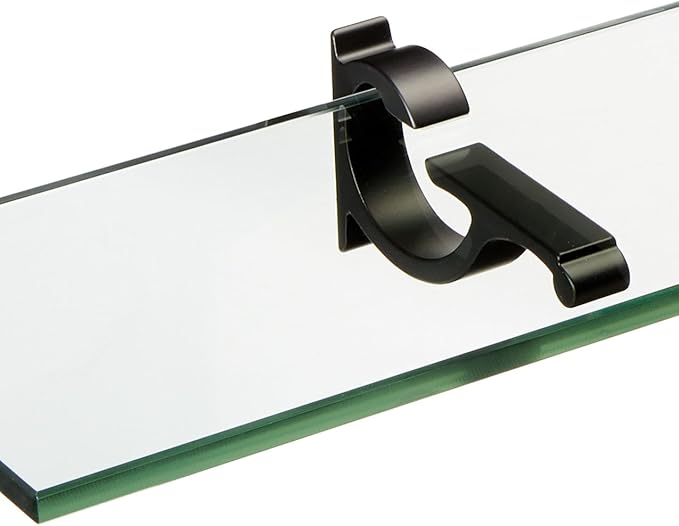 Spancraft Glass M-4.75x33-Black Monarch Glass Shelf, Black, 4.75" x 33"