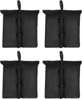 PATIKIL 17" x 16" Canopy Weight Sand Bags, 4 Pieces 600D Oxford Waterproof Leg Weights Sand Bags for Outdoor Canopy Tent Sun Shelter Patio Ladder, Black