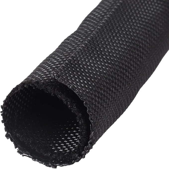 Automotive Wire Sheathing Split Wire Loom Braided Mesh Woven Cable Sleeve for Harness/Cable Cord Protector (1" - 28 Ft)