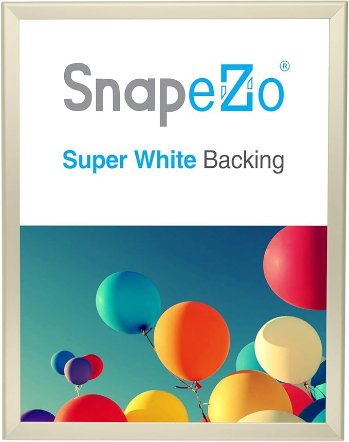 SnapeZo Photo Frame 18x24, Off-White, 1.25 Inch Aluminum Profile, Front-Loading Snap Frame, Wall Mounting, Professional Series