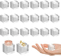 Acrylic Base 20 Pieces Acrylic Blocks for Display 1 X 1 X 1 Inch Square Riser Display Stands Trophy Base Pedestal Stands Clear Cube for Trophy Jewelry Props Food Party Crafts
