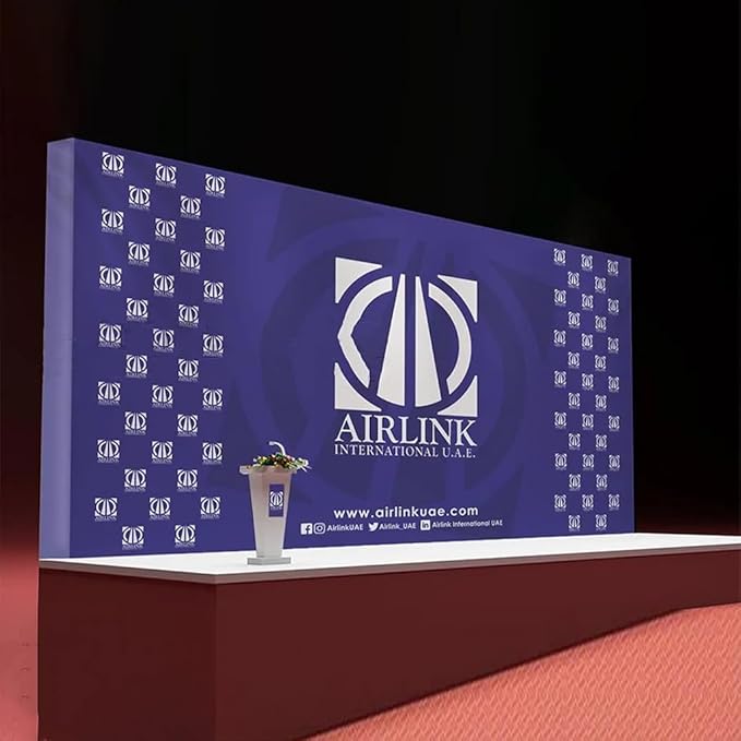 Customize Collapsible Pop Up Display Stand with Tension Fabric Banner for Trade Show Display Backdrop Booth,Exhibition,Conference,Weddings,Parties,Stores 7.5x10FT(Only Banner Without Frame)