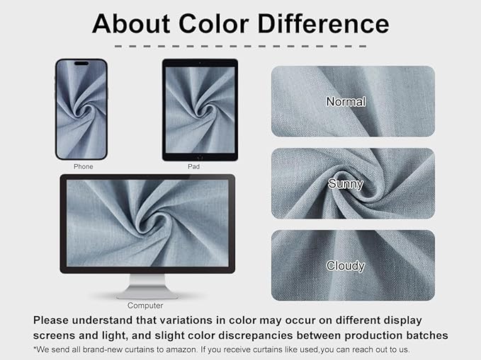 Vision Home Blue Gray Pinch Pleated Full Blackout Curtains Linen Blended Room Darkening Window Curtains 90 inch for Living Room Bedroom Thermal Insulated Pinch Pleat Drapes with Hooks 40" Wx90 Lx2