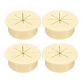 uxcell 4 Pcs Desk Grommet, 2.09 inch 53mm Desk Cable Hole Cover Wire Hole Insert for Home Office Table Cabinet Cord Organizer, Beige