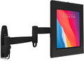 Mount-It! Anti-Theft Tablet Kiosk Wall Mount Compatible with iPad 10, 9, 8, Pro 10.5, Air 10.5, Secure Locking Tablet Enclosure for iPad, Steel Full Motion Wall Mounted Kiosk, Black