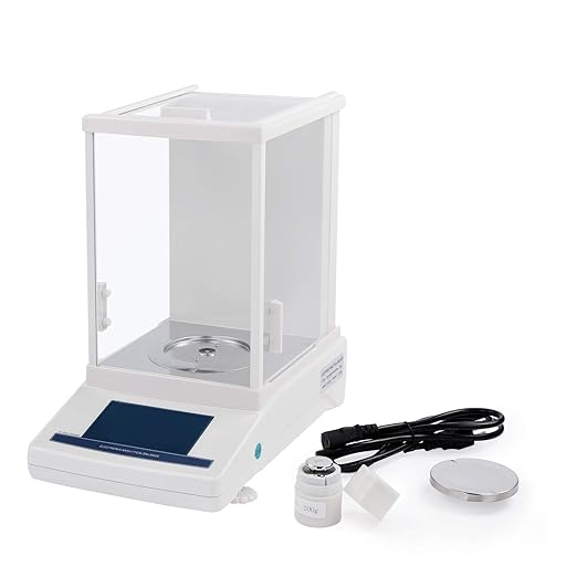 U.S. Solid 0.1mg Analytical Balance, 220g x 0.0001g Touch Panel Lab Scale, Auto Internal Calibration, RS232, Piece Counting, Percent Weighing, Adjustable Stability & Display Speed, g, oz, ct, mg