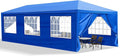 10x30 FT Party Tent, Outdoor Wedding Tents for Parties, Canopy Event Tent with 8 Removable Sidewalls, Waterproof Gazebo Shelter for Birthday Parties, Weddings, BBQs & Events (10X30FT-8Sides Blue)