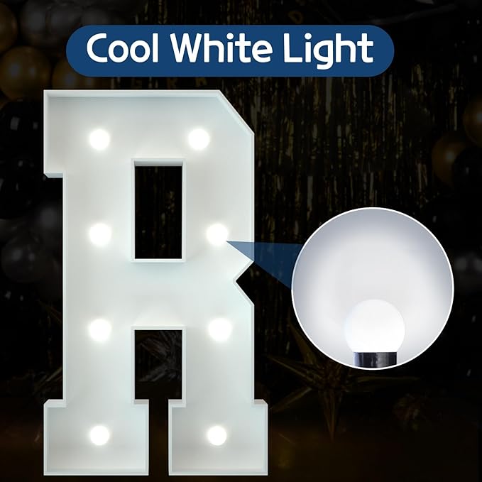 Marquee Letters 3 Feet Tall Large Light Up Letters Decorations Wedding Engagement Proposal White Party Decorations Marry Me Mr and Mrs Sign Big Cardboard Backdrop R