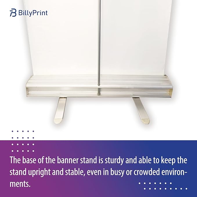 BillyPrint Custom Retractable Banners 47x81in with Standard Stand, Customizable Sign for Business, Corporate Events, Advertising - Customized Prints with Travel Bag - 1 unit