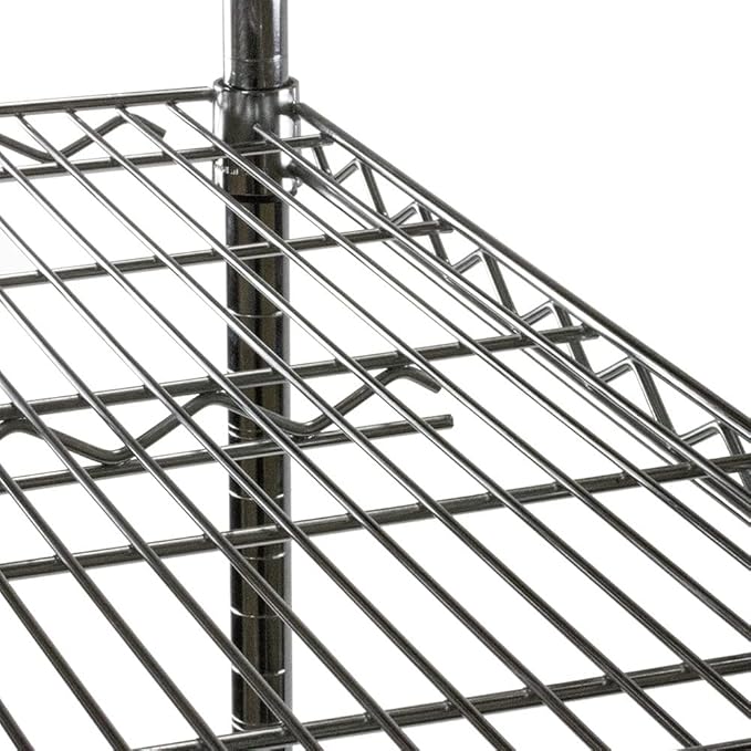 Shelving Inc. 8" d x 8" w Chrome Wire Shelving with 2 Tier Shelves, Weight Capacity 800lbs Per Shelf